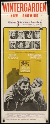 2d707 LION IN WINTER Aust daybill '68 Katharine Hepburn, Peter O'Toole as Henry II!