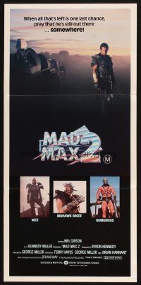 2d723 MAD MAX 2: THE ROAD WARRIOR Aust daybill '81 George Miller, Mel Gibson returns as Mad Max!