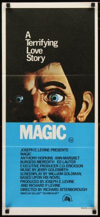 2d729 MAGIC Aust daybill '78 Richard Attenborough, ventriloquist Anthony Hopkins, creepy dummy!