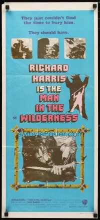 2d737 MAN IN THE WILDERNESS Aust daybill '71 they couldn't find the time to bury Richard Harris!