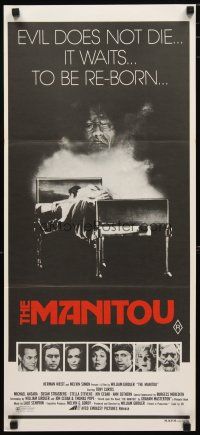 2d744 MANITOU Aust daybill '78 Tony Curtis, Strasberg, evil does not die, it waits to be re-born!