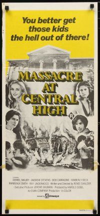 2d750 MASSACRE AT CENTRAL HIGH Aust daybill '76 you better get those kids the hell out of there!