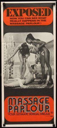 2d752 MASSAGE PARLOR '73 Aust daybill '73 Massagesalon der jungen Madchen, sexy half-naked girls!