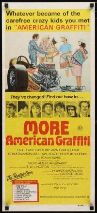 2d782 MORE AMERICAN GRAFFITI Aust daybill '79 Ron Howard, different drag racer art by Paulsson!