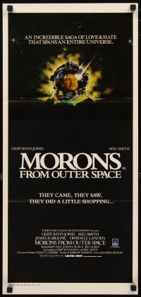 2d784 MORONS FROM OUTER SPACE Aust daybill '85 incredible saga of love & hate spans the universe!