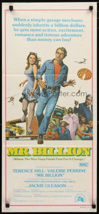 2d787 MR BILLION Aust daybill '77 Terence Hill, Jackie Gleason, Valerie Perrine & Slim Pickens!