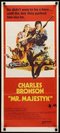 2d789 MR. MAJESTYK Aust daybill '74 Charles Bronson, written by Elmore Leonard!