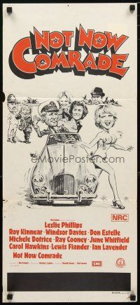 2d818 NOT NOW COMRADE Aust daybill '76 Leslie Phillips, Roy Kinnear, English comedy!