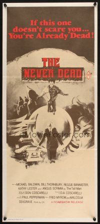 2d842 PHANTASM Aust daybill '79 The Never Dead, cool art of the killer ball by Joe Smith!