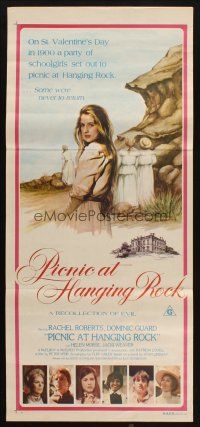 2d845 PICNIC AT HANGING ROCK Aust daybill '75 Peter Weir classic about vanishing schoolgirls!
