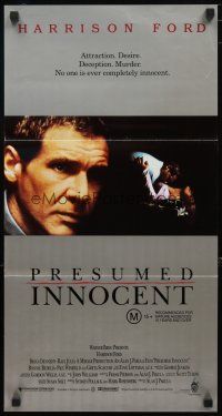 2d863 PRESUMED INNOCENT Aust daybill '90 Harrison Ford, attraction, desire, deception, murder!