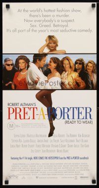 2d864 PRET-A-PORTER Aust daybill '94 Robert Altman, Sophia Loren, Tim Robbins, Kim Basinger!