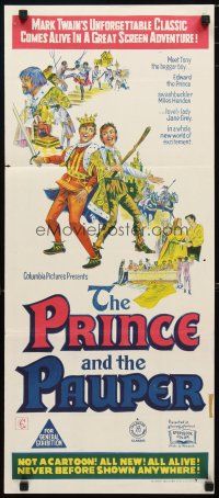 2d866 PRINCE & THE PAUPER Aust daybill '69 Mark Twain's unforgettable classic comes alive!