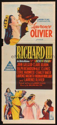 2d885 RICHARD III Aust daybill '55 Laurence Olivier as the director and in the title role!