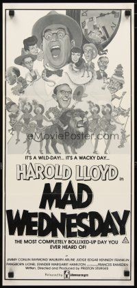 2d904 SIN OF HAROLD DIDDLEBOCK Aust daybill R79 Preston Sturges, Harold Lloyd, Mad Wednesday!