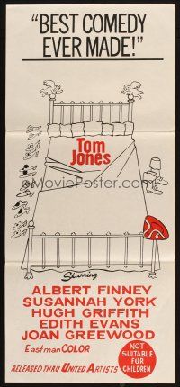 2d948 TOM JONES Aust daybill R60s artwork of Albert Finney surrounded by five sexy women on bed!