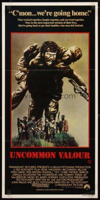 2d960 UNCOMMON VALOR Aust daybill '83 Gene Hackman, Fred Ward, Robert Stack, Vietnam War!