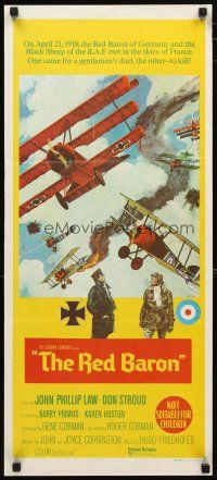 2d969 VON RICHTHOFEN & BROWN Aust daybill '71 art of WWI airplanes in dogfight, The Red Baron!