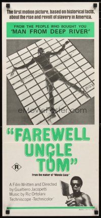 2d977 WHITE DEVIL: BLACK HELL Aust daybill '71 Farewell Uncle Tom, about slavery in America!