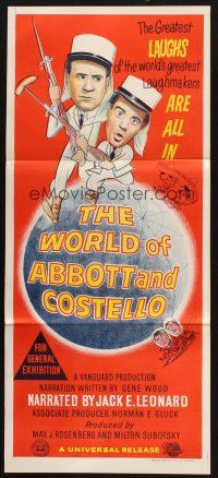 2d989 WORLD OF ABBOTT & COSTELLO Aust daybill '65 Bud & Lou are the greatest laughmakers!