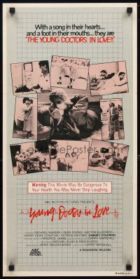 2d996 YOUNG DOCTORS IN LOVE Aust daybill '82 Michael McKean, Sean Young, Harry Dean Stanton!