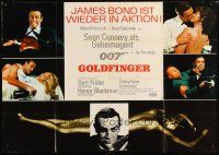 2d001 GOLDFINGER German 33x47 '65 five great images of Sean Connery as James Bond 007!