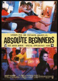2d063 ABSOLUTE BEGINNERS German '86 David Bowie stars, cool image of girls at bar!