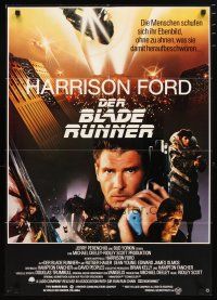 2d067 BLADE RUNNER German '82 Ridley Scott sci-fi classic, montage of Harrison Ford & cast!