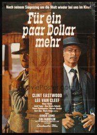 2d080 FOR A FEW DOLLARS MORE German R69 Sergio Leone, cool image of Clint Eastwood & Lee Van Cleef
