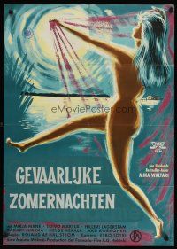 2d127 WITCH German '52 Finnish horror, wild artwork of sexy naked woman!