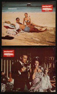2d051 THUNDERBALL 2 German LCs R70s Sean Connery as James Bond & sexy Claudine Auger!