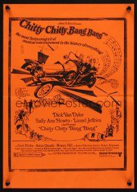 2d438 CHITTY CHITTY BANG BANG New Zealand 12x17 '69 Dick Van Dyke, great images of flying car!
