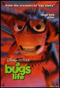 2e048 BUG'S LIFE DS 1sh '98 Walt Disney Pixar CG cartoon, c/u of grasshopper!