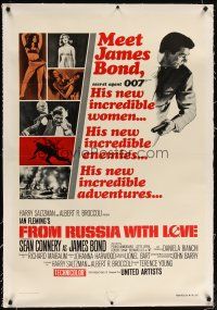 2e152 FROM RUSSIA WITH LOVE linen 1sh R80 Sean Connery is Ian Fleming's James Bond 007!