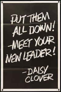 2e039 INSIDE DAISY CLOVER set of 4 teaser 1sheets '66 meet your new leader, stamp out slobs & creeps
