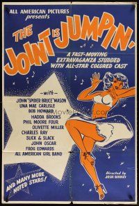 2e024 JOINT IS JUMPIN' 1sh '49 fast-moving extravaganza with all-star colored cast, sexy girl art!
