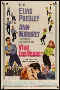 2e037 VIVA LAS VEGAS 1sh '64 many artwork images of Elvis Presley & sexy Ann-Margret!