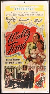 2f066 WALTZ TIME linen 3sh '45 the gay tale of old Vienna, when the dance was naughty & immoral!