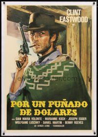2f293 FISTFUL OF DOLLARS linen Spanish R70s Leone classic spaghetti western, art of Eastwood!