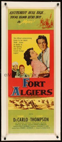 2f140 FORT ALGIERS linen insert '53 sexy Yvonne de Carlo in Africa, young blood runs hot!