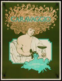 2f090 CARAVAGGIO linen stage play poster '71 Cincinnati Playhouse, cool art by David Edward Byrd!