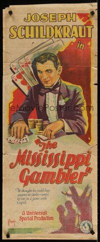 2g131 MISSISSIPPI GAMBLER long Aust daybill '29 wins her virtue in one hand, but folds the winner!