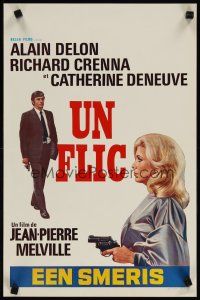 2g172 DIRTY MONEY Belgian '72 Jean-Pierre Melville's Un Flic, Alain Delon, Catherine Deneuve!
