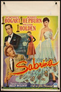 2g182 SABRINA Belgian '55 beautiful Audrey Hepburn, Humphrey Bogart, William Holden, Billy Wilder