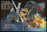 2g108 RETURN OF THE JEDI British quad '83 George Lucas classic, completely different art by Kirby!