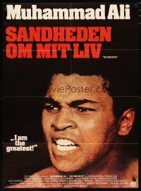 2g079 GREATEST Danish '77 c/u of heavyweight boxing champ Muhammad Ali saying I am the greatest!