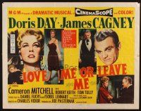 2g062 LOVE ME OR LEAVE ME style B 1/2sh '55 sexy Doris Day as famed Ruth Etting, James Cagney!