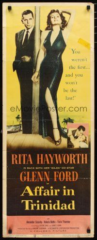 2g036 AFFAIR IN TRINIDAD insert '52 sexy Rita Hayworth says you weren't the first & won't be last!