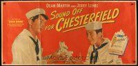 2g007 SOUND OFF FOR CHESTERFIELD 30x62 advertising poster '52 Martin & Lewis sell cigarettes!