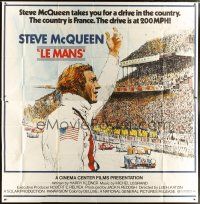 2h165 LE MANS 6sh '71 artwork of race car driver Steve McQueen waving at fans by Tom Jung!